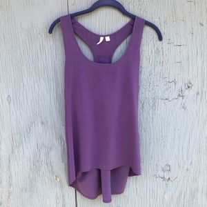 Frenchi purple racerback tank top (size M)